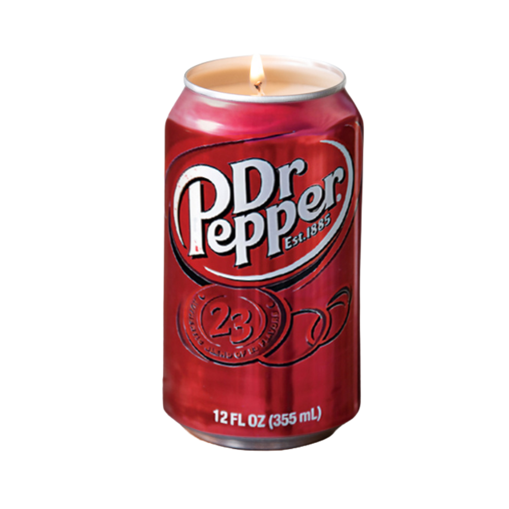 Dr. Pepper Soda Can Candle