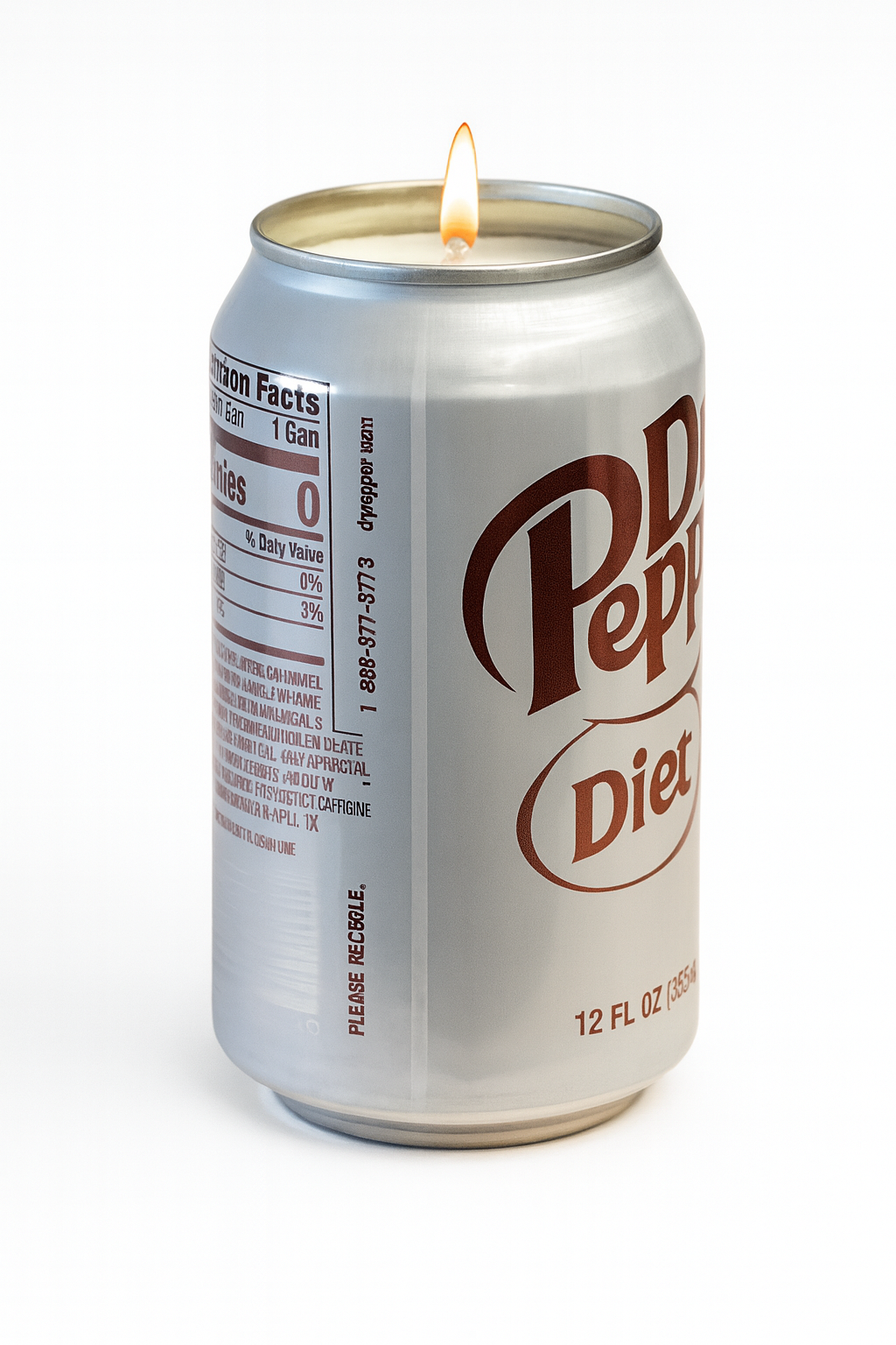 Diet Dr. Pepper Soda Can Candle