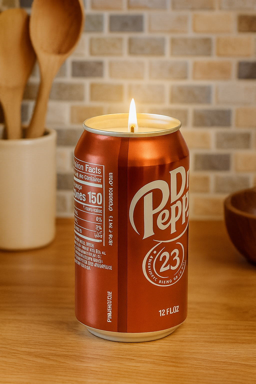 Dr. Pepper Soda Can Candle